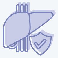 Icon Liver Solve. related to Hepatologist symbol. two tone style. simple design editable. simple illustration vector