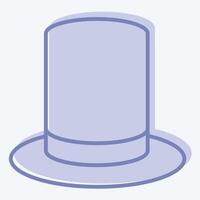 Icon Top Hat. related to Magic symbol. two tone style. simple design editable. simple illustration vector