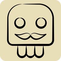 Icon Skull. related to Magic symbol. hand drawn style. simple design editable. simple illustration vector