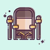 Icon Throne. related to Medieval symbol. MBE style. simple design editable. simple illustration vector