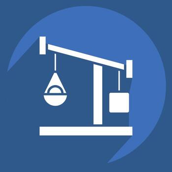 icono catapulta. relacionado a medieval símbolo. largo sombra estilo. sencillo diseño editable. sencillo ilustración vector