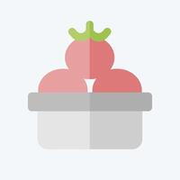 Icon Tomato. related to Vegan symbol. flat style. simple design editable. simple illustration vector