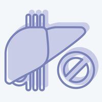 Icon Dont Use. related to Hepatologist symbol. two tone style. simple design editable. simple illustration vector