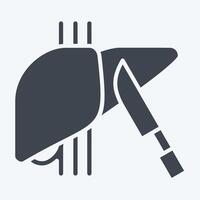 Icon Surgery. related to Hepatologist symbol. glyph style. simple design editable. simple illustration vector