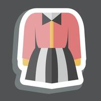 Sticker Dress. related to Hipster symbol. simple design editable. simple illustration vector