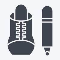 Icon Marker. related to Shoemaker symbol. glyph style. simple design editable. simple illustration vector