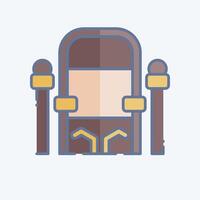 Icon Throne. related to Medieval symbol. doodle style. simple design editable. simple illustration vector