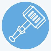 Icon Hammer. related to Weapons symbol. blue eyes style. simple design editable. simple illustration vector