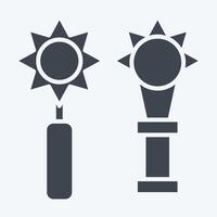Icon Mace. related to Medieval symbol. glyph style. simple design editable. simple illustration vector