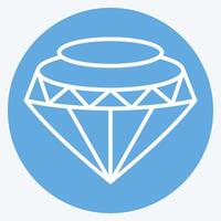 Icon Diamond. related to Hipster symbol. blue eyes style. simple design editable. simple illustration vector