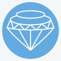 Icon Diamond. related to Hipster symbol. blue eyes style. simple design editable. simple illustration vector