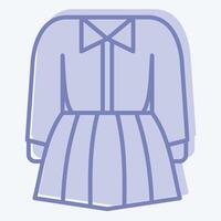 Icon Dress. related to Hipster symbol. two tone style. simple design editable. simple illustration vector