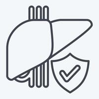 icono hígado resolver. relacionado a hepatólogo símbolo. línea estilo. sencillo diseño editable. sencillo ilustración vector