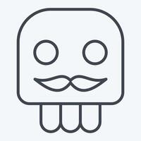 Icon Skull. related to Magic symbol. line style. simple design editable. simple illustration vector