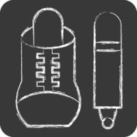 Icon Marker. related to Shoemaker symbol. chalk Style. simple design editable. simple illustration vector