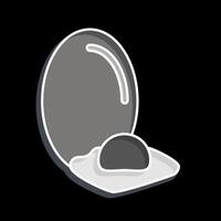 Icon Egg. related to Vegan symbol. glossy style. simple design editable. simple illustration vector