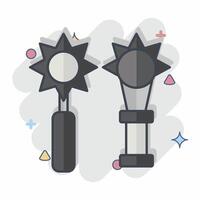 Icon Mace. related to Medieval symbol. comic style. simple design editable. simple illustration vector