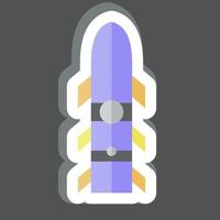 Sticker Rocket. related to Weapons symbol. simple design editable. simple illustration vector