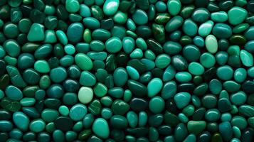 AI generated Small green stones background photo