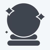 Icon Crystal Ball. related to Magic symbol. glyph style. simple design editable. simple illustration vector