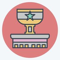 Icon Holy Grail. related to Medieval symbol. color mate style. simple design editable. simple illustration vector