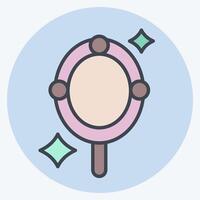 Icon Magic Mirror. related to Magic symbol. color mate style. simple design editable. simple illustration vector