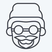 Icon Beanne. related to Hipster symbol. line style. simple design editable. simple illustration vector