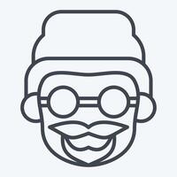 Icon Beanne. related to Hipster symbol. line style. simple design editable. simple illustration vector