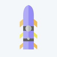 Icon Rocket. related to Weapons symbol. flat style. simple design editable. simple illustration vector