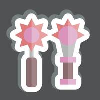 Sticker Mace. related to Medieval symbol. simple design editable. simple illustration vector