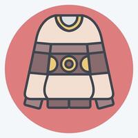 Icon Sweater. related to Hipster symbol. color mate style. simple design editable. simple illustration vector