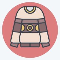 Icon Sweater. related to Hipster symbol. color mate style. simple design editable. simple illustration vector