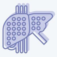 Icon Liver Fibrosis. related to Hepatologist symbol. two tone style. simple design editable. simple illustration vector