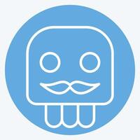 Icon Skull. related to Magic symbol. blue eyes style. simple design editable. simple illustration vector