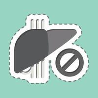 Sticker line cut Dont Use. related to Hepatologist symbol. simple design editable. simple illustration vector