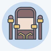 Icon Throne. related to Medieval symbol. color mate style. simple design editable. simple illustration vector