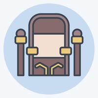 Icon Throne. related to Medieval symbol. color mate style. simple design editable. simple illustration vector