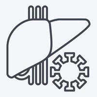 Icon Covit. related to Hepatologist symbol. line style. simple design editable. simple illustration vector