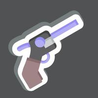 Sticker Revolver. related to Weapons symbol. simple design editable. simple illustration vector