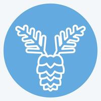 Icon Pine. related to Hipster symbol. blue eyes style. simple design editable. simple illustration vector