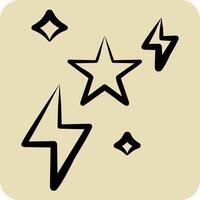 Icon Sparks. related to Magic symbol. hand drawn style. simple design editable. simple illustration vector