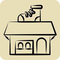 Icon Shoe Shop. related to Shoemaker symbol. hand drawn style. simple design editable. simple illustration vector