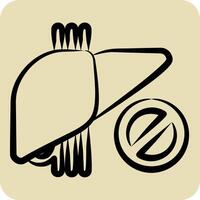 Icon Dont Use. related to Hepatologist symbol. hand drawn style. simple design editable. simple illustration vector