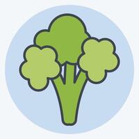 Icon Cauliflower. related to Vegan symbol. color mate style. simple design editable. simple illustration vector