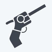 Icon Revolver. related to Weapons symbol. glyph style. simple design editable. simple illustration vector