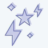 Icon Sparks. related to Magic symbol. two tone style. simple design editable. simple illustration vector