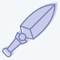 icono kunai relacionado a armas símbolo. dos tono estilo. sencillo diseño editable. sencillo ilustración vector