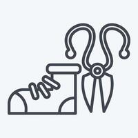 Icon Scissors. related to Shoemaker symbol. line style. simple design editable. simple illustration vector