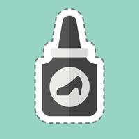 Sticker line cut Glue. related to Shoemaker symbol. simple design editable. simple illustration vector