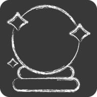 Icon Crystal Ball. related to Magic symbol. chalk Style. simple design editable. simple illustration vector